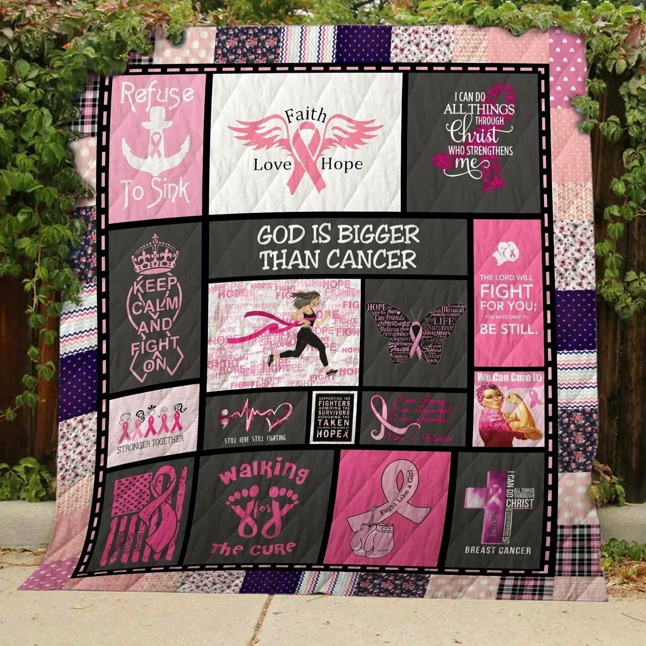 Breast Cancer Warrior - Quilt and Home Decor
