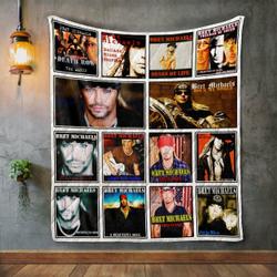 Bret Michaels Album Covers Quilt Blanket and Home Decor
