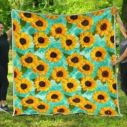 Bright Sunflower Cl17100154Mdq Quilt Blanket and Home Decor