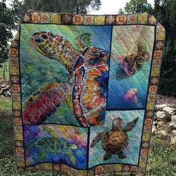 Brilliant Turtle Quilt Blanket  Quilt and Home Decor