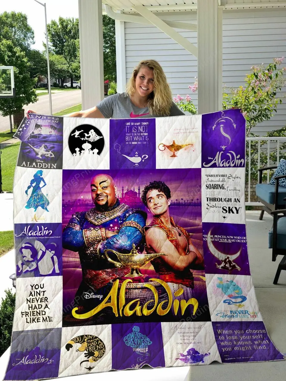 Broadway Aladdin The Musical Quilt Blanket Ver 17 and Home Decor
