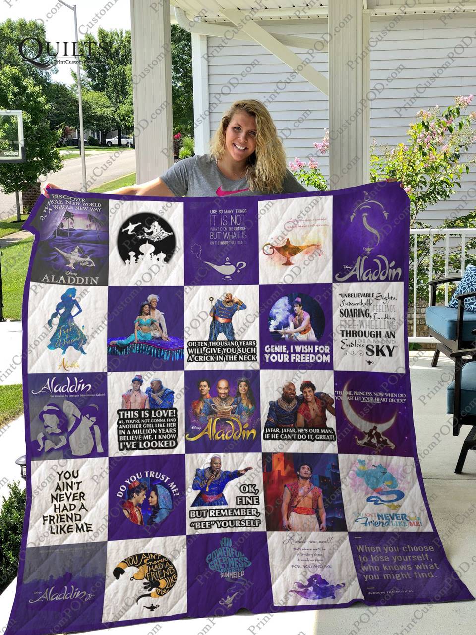 Broadway Aladdin The Musical Quilt Blanket Ver 25 and Home Decor