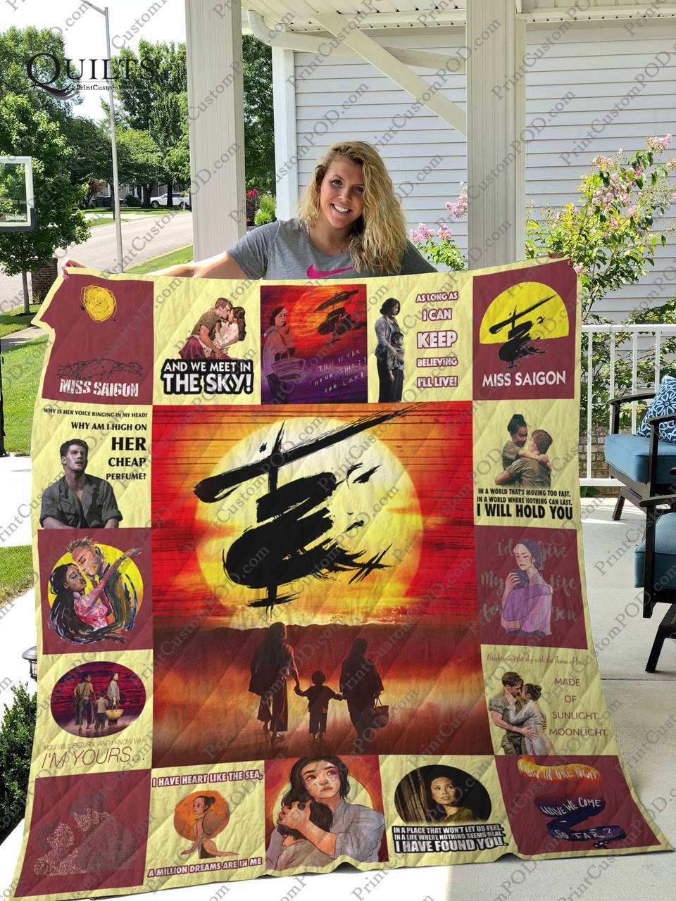 Broadway Miss Saigon Musical Quilt Blanket Ver 17 and Home Decor