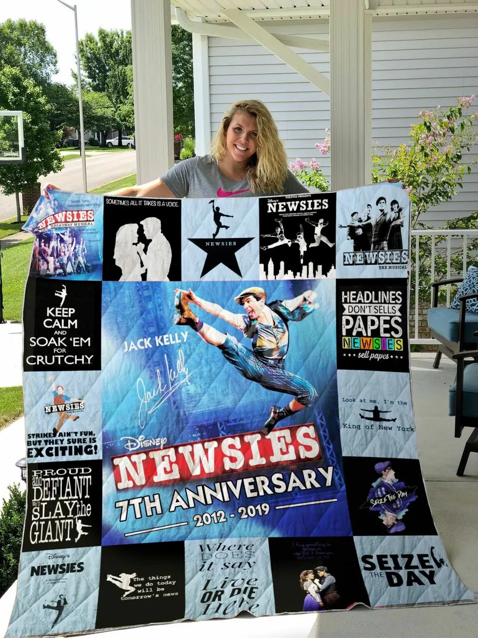 Broadway Newsies Musical 7Th Anniversary Quilt Blanket Ver 17 and Home Decor