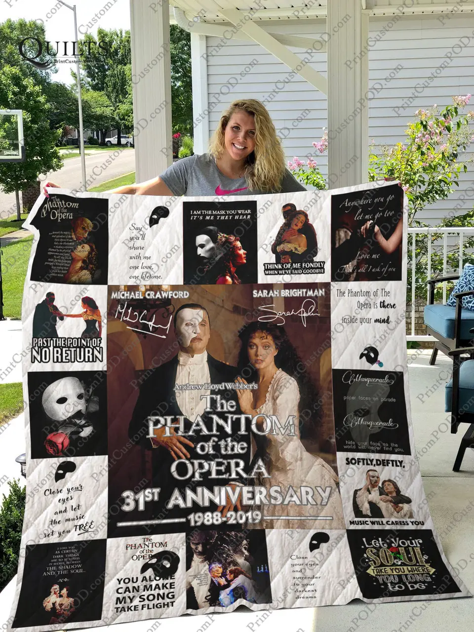 Broadway The Phantom Of The Opera Musical 31St Anniversary Quilt Blanket Ver 17 and Home Decor