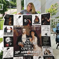Broadway  The Phantom Of The Opera Musical 31St Anniversary Quilt Blanket Ver 17 and Home Decor