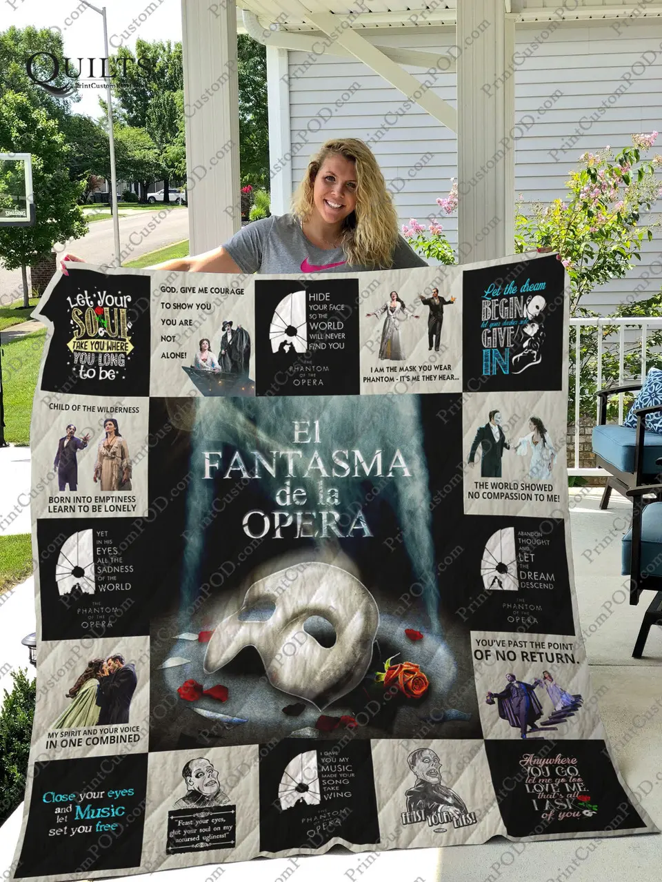 Broadway The Phantom Of The Opera Musical Quilt Blanket Ver 17-1 and Home Decor