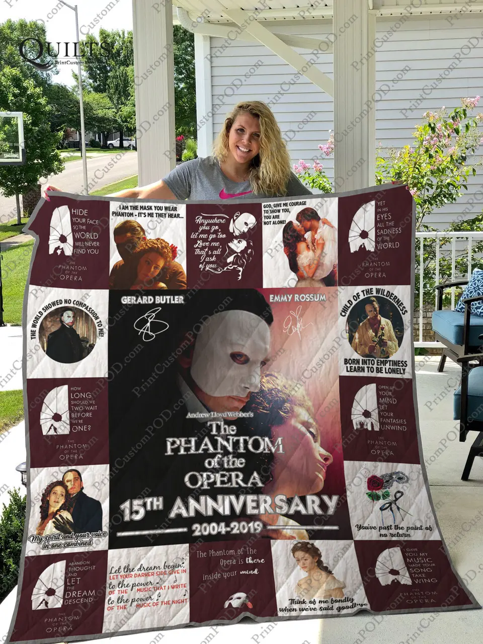 Broadway The Phantom Of The Opera Musical Quilt Blanket Ver 17-4 and Home Decor