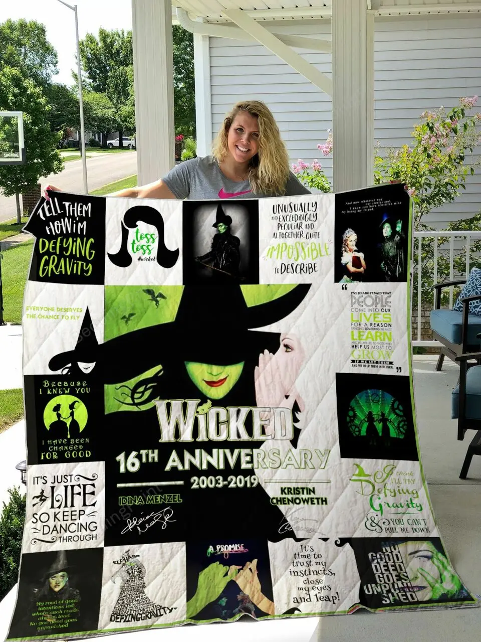 Broadway Wicked The Musical 16Th Anniversary Quilt Blanket Ver 17 and Home Decor