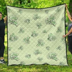 Broccoli Sketch Pattern DHCDHC DT1910 Quilt Blanket and Home Decor