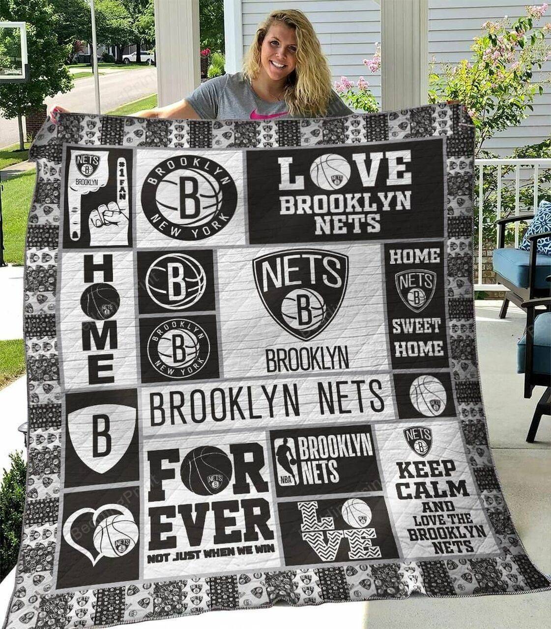 Brooklyn Nets Quilt Blanket and Home Decor
