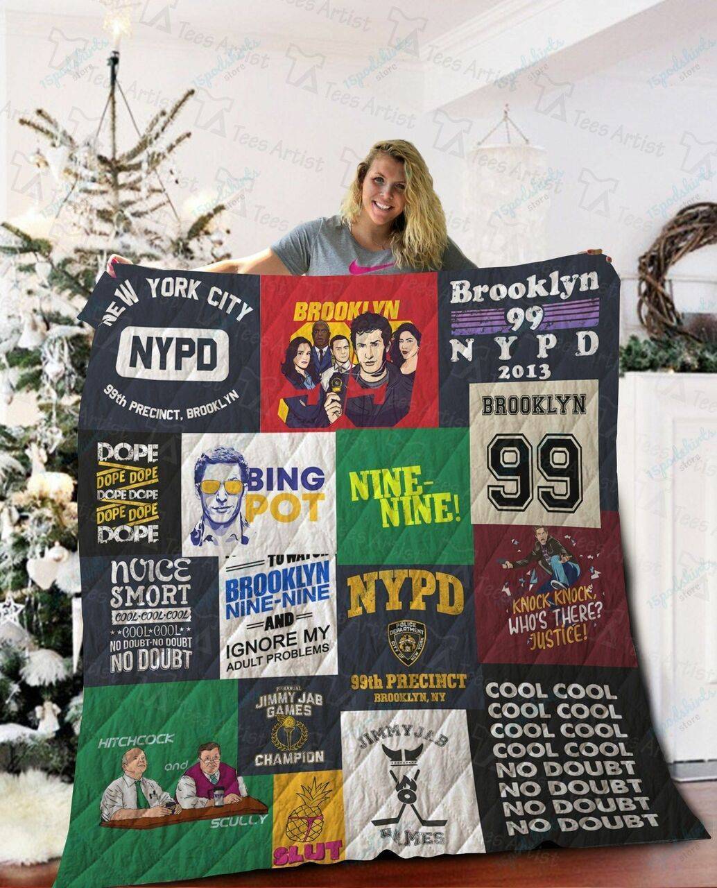 Brooklyn Nine Nine Quilt Blanket 02074 and Home Decor