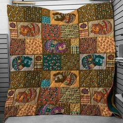 Brown Cat Quilt Blanket  Quilt and Home Decor