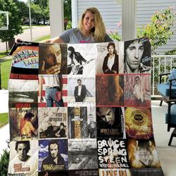 Bruce Springsteen Style 2 Quilt Blanket and Home Decor