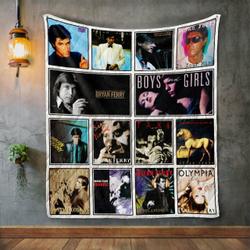 Bryan Ferry Style Two Album Covers Quilt Blanket and Home Decor