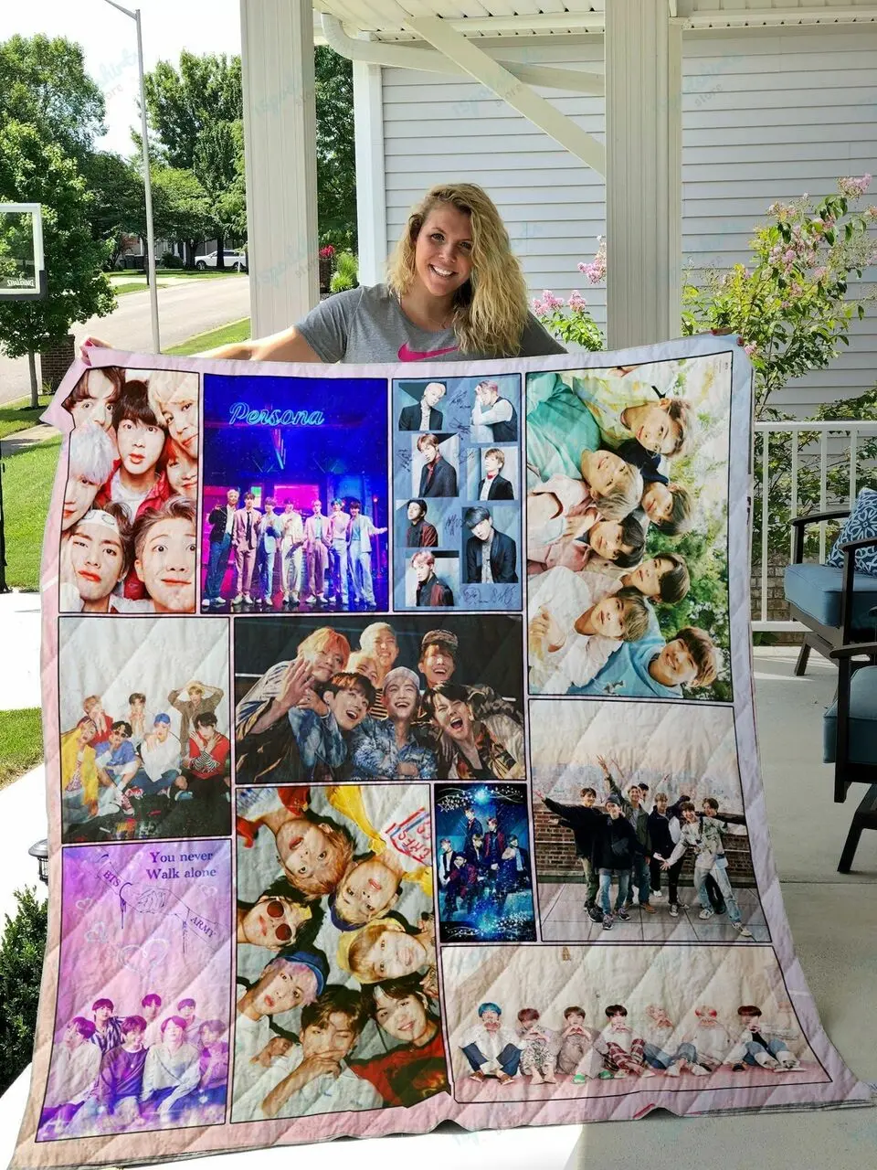Bts Random 2 Quilt Blanket and Home Decor