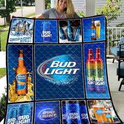 Bud Light Beer Quilt Blanket and Home Decor
