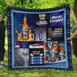 Bud Light Funny For Beer Lover Quilt and Home Decor