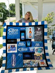 Bud Light Quilt Blanket and Home Decor