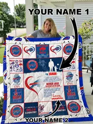Buffalo Bills  Personalized Name Quilt Blanket and Home Decor
