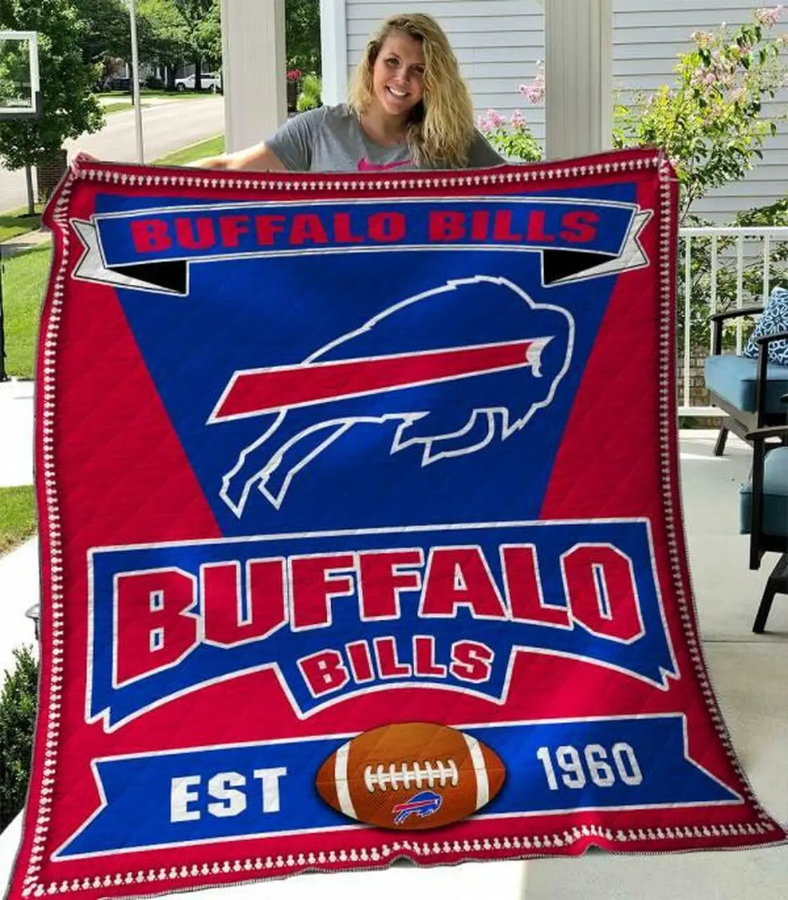 Buffalo Bills Quilt Blanket B060612 Quilt and Home Decor
