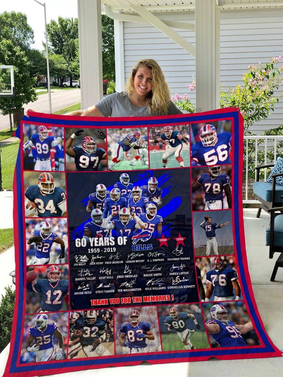 Buffalo Bills Quilt Blanket I1D2 and Home Decor
