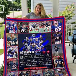 Buffalo Bills Quilt Blanket I1D2 and Home Decor