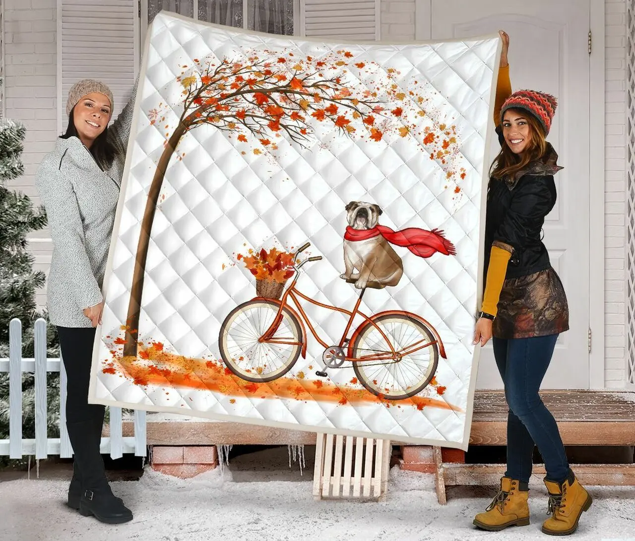 Bull Dog Quilt Blanket Dhc090120760Td and Home Decor