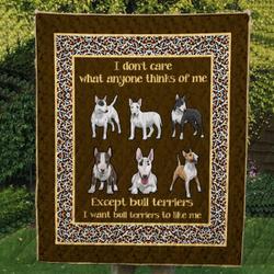 Bull Terrier 09 Ndq0439 Quilt  Quilt and Home Decor