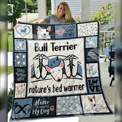 Bull Terrier Dog Awesome O Quilt Ke and Home Decor