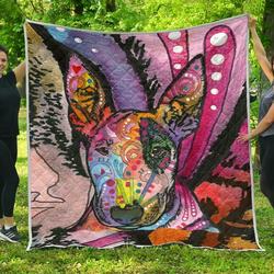 Bull Terrier Premium Quilt - Dean Russo Art and Home Decor