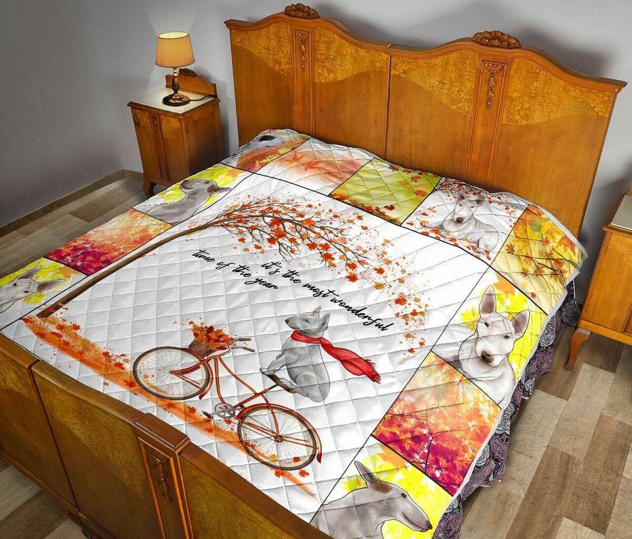Bull-Terrier Quilt Blanket Dhc090120777Td and Home Decor