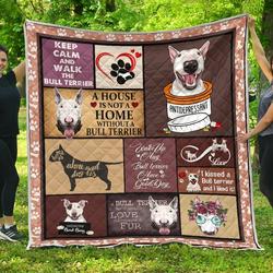 Bull Terrier Quilt Blanket Dhc13123927Vt and Home Decor