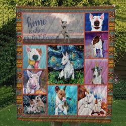 Bull Terriers 10 Tlq0018 Quilt  Quilt and Home Decor