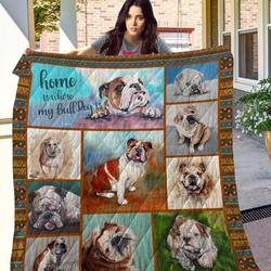 Bulldog 10 Tlq0019 Quilt  Quilt and Home Decor