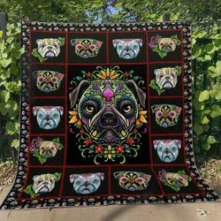 Bulldog Day Of The Death Dn280505 Quilt Blanket and Home Decor