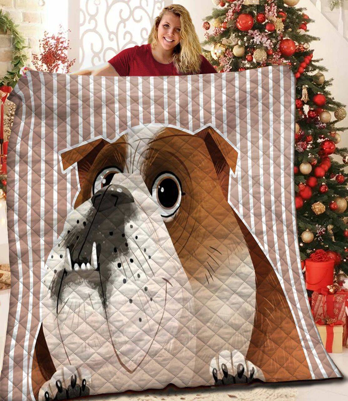 Bulldog Jfj Quilt Su and Home Decor