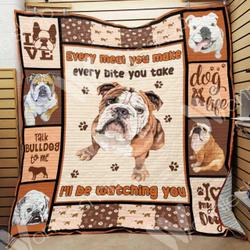 Bulldog Quilt Blanket Dhc0102559Td and Home Decor