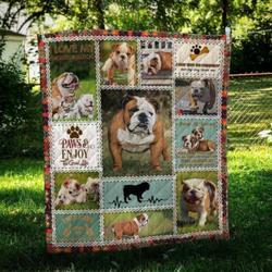 Bulldog Quilt Blanket Dhc13123838Vt and Home Decor