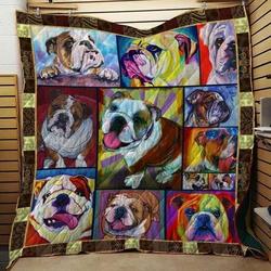Bulldog Quilt Blanket Dhc13123896Vt and Home Decor