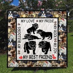 Bulldogs Quilt Blanket Dhc170120697Td and Home Decor