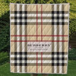Burberry Brand 3D All Season Plus Size Quilt Blanket and Home Decor