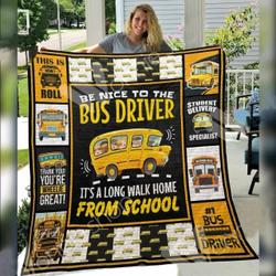 Bus Driver Awesome E Quilt Derqzt and Home Decor