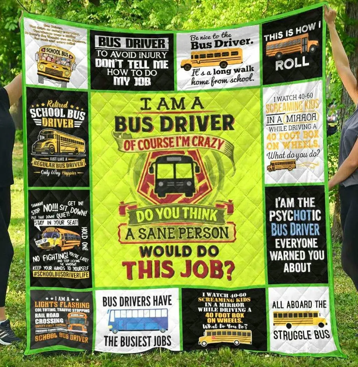 Bus Driver Ng230702B Tbg Quilt Blanket and Home Decor
