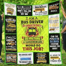 Bus Driver Ng230702B Tbg Quilt Blanket and Home Decor