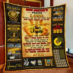 Bus DriverS Prayer Quilt Blanket and Home Decor