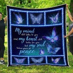 Butterfly Blue Soul U Quilt Ll and Home Decor