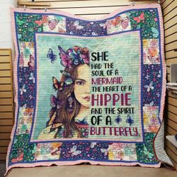 Butterfly Butterfly Girl Quilt Blanket ABC07113913 and Home Decor