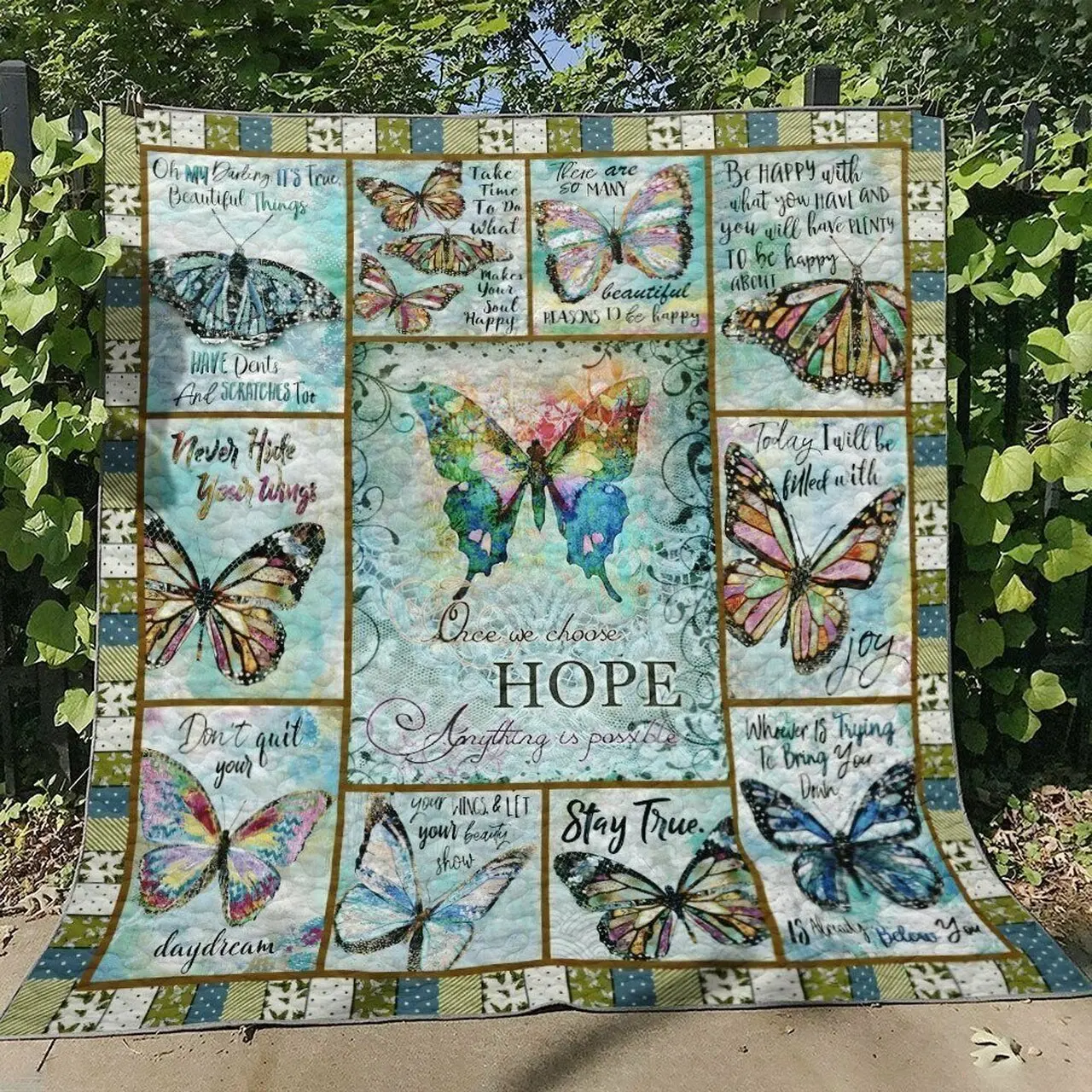Butterfly D010710 Quilt Blanket and Home Decor