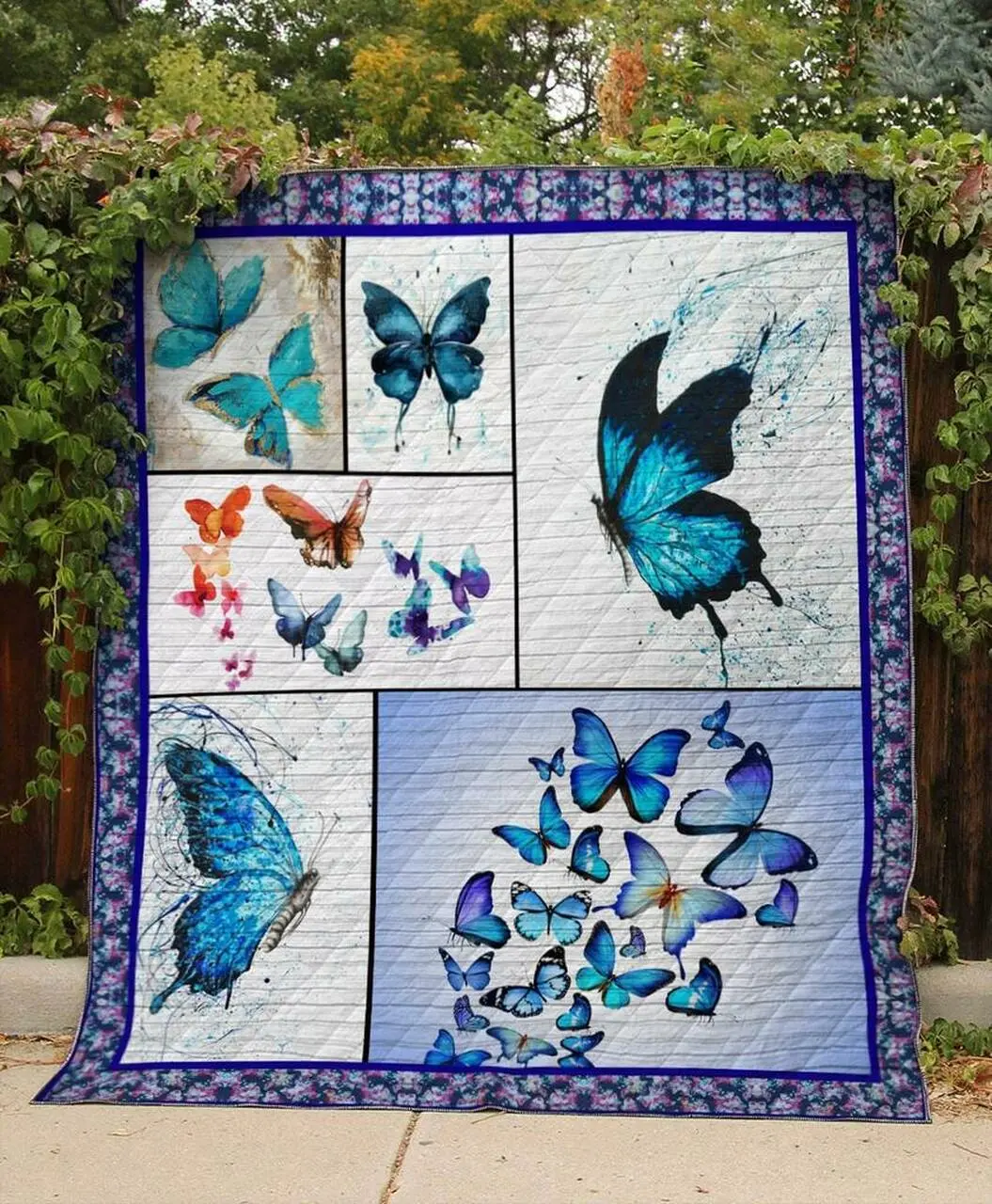 Butterfly Funny Quilt Quilt and Home Decor